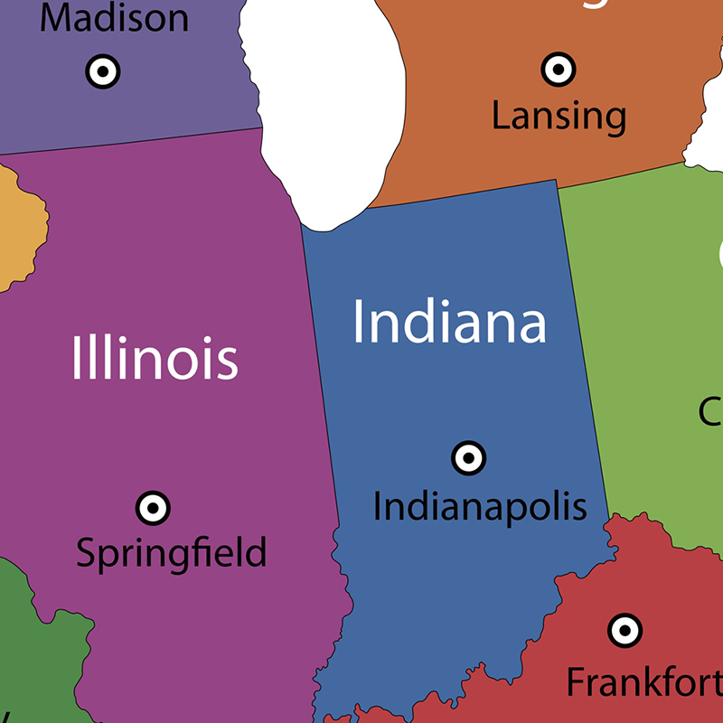 Map of The USA 150*100cm Wall Posters Non-woven Canvas Painting Unframed Prints Classroom Supplies Living Room Home Decoration