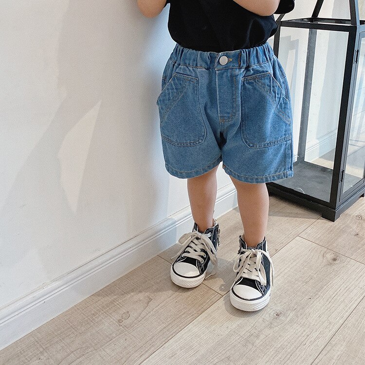 Zomerjongens dunne katoenen casual denim shorts kinderen losse all-match korte jeans