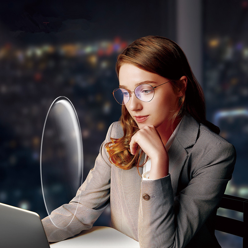 Lentes asféricas de prescripción óptica, lentes ópticas de índice 1,56 1,61 superresistentes, miopía, hipermetropía, presbicia