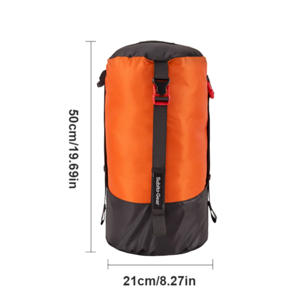 Camping-Schlafsack, Kompressionspack, wasserdicht, ultraleicht, Schlafsack, Mehrzweck, platzsparend, für Daunenjacken: Orange