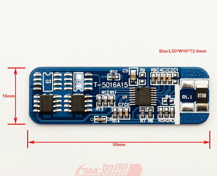 2pcs Protection Circuit Module 3S 4A PCM for 11.1V Li-ion Li-Po Battery 3S4W005