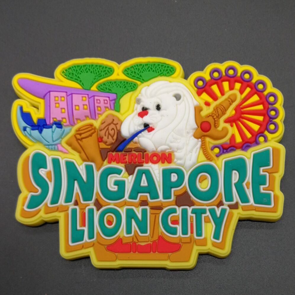 Singapore Rubber Fridge Magnet Tourist Souvenirs Refrigerator Magnetic Stickers Travel collection: XIAOJB (16)