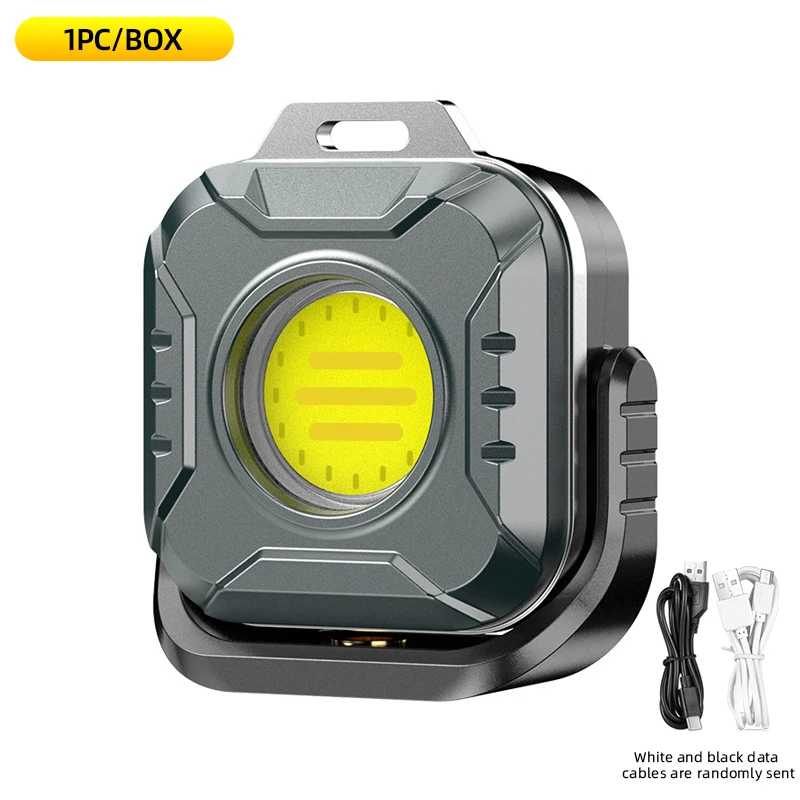 MINI LED Flashlight 8 Modesre Adjustable Portable Work Light Tail Magnet Rechargeable Camping Lantern COB Emergency Light: Default Title