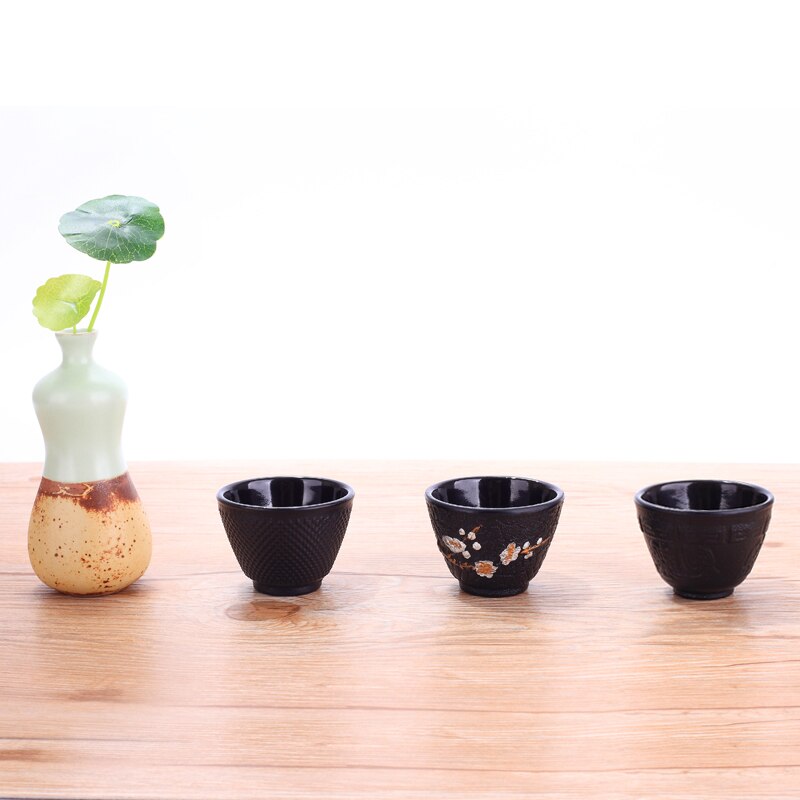 Cast Iron Tea Cup Set Japanese Teacup Cups 50ml Drinkware Tools Chinese Handmade tea cup Service I029
