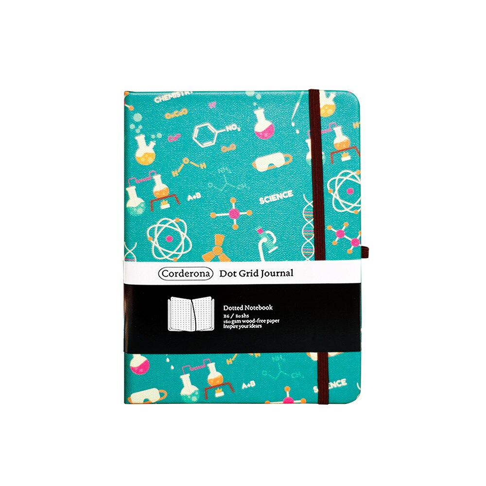 B6 kemi doodle prikket notesbog prik gitter journal hårdt omslag tykt papir 160 gsm rejseplanlægger dagbog: Default Title