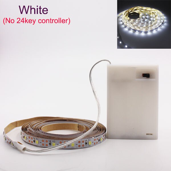 USB 3XAA Batterij LED Strip DC 5V Flexibele Licht 60LEDs 50CM 1M 2M 3M 4M 5M SMD 2835 Desktop Decor Screen TV Achtergrond Verlichting: 3A  White Color / 1m