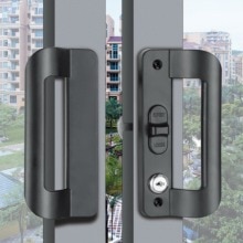 Sliding door lock aluminum alloy door with handle aluminum frame door American double page sliding door lock