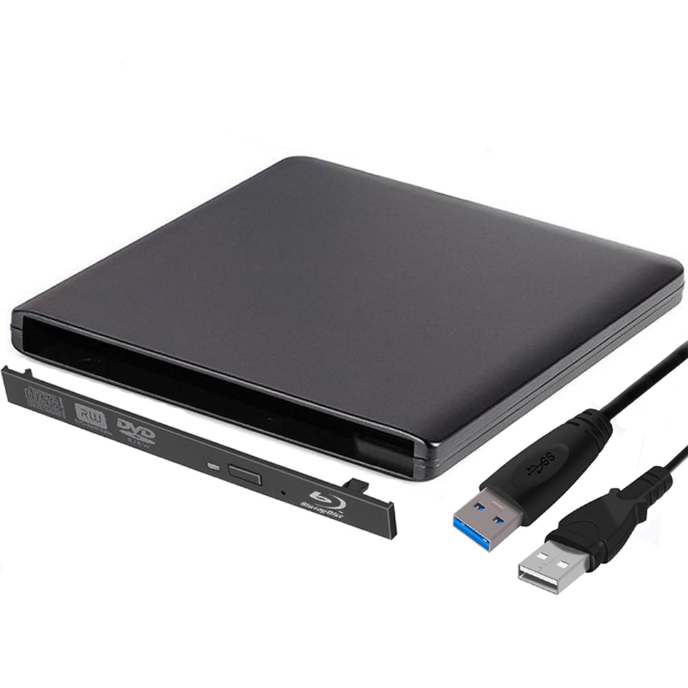 12.7mm USB 3.0 SATA Optical Drive Case Kit External Mobile Enclosure Blu-ray DVD/CD-ROM Case For Notebook Laptop Without Drive