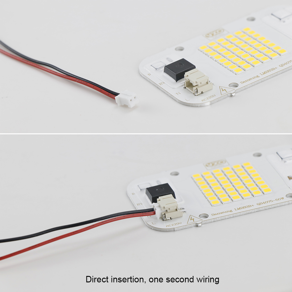 1 Uds. Sam-sung lm283b rojo 660nm Led Chip de luz de cultivo DOB AC COB módulo 50W cuentas de lámpara sin necesidad de controlador para plantas de interior: Amarillo claro