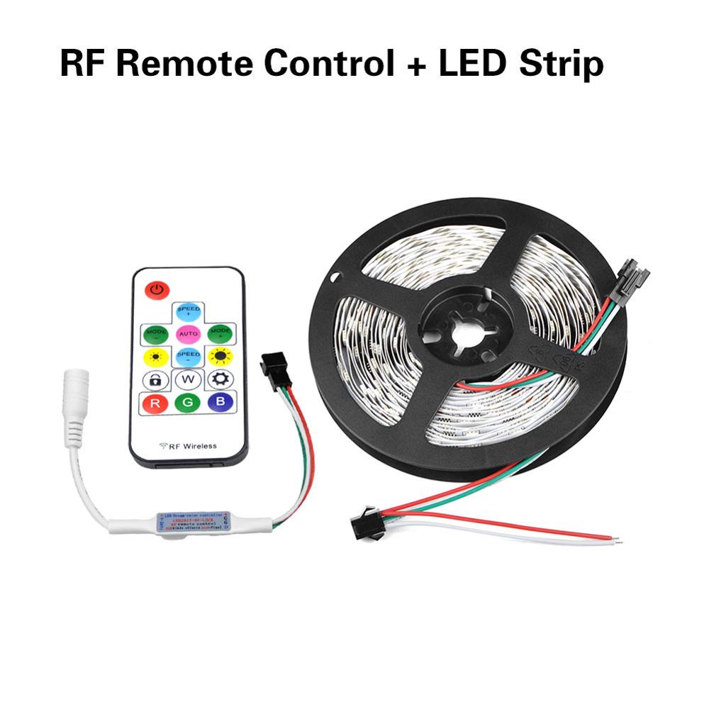 Dream Color Neon Light 1M-5M Tape 30 LEDs/M RGB Individually Addressable LED Light 2811 IC Smartled Pixel Light For TV Backlight: Strip with Remote / 4M