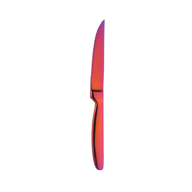 4 st köksknivset i rostfritt stål bestick vass guldkniv kött grönsaksfruktskärare 22 x 2cm kockkniv: 4 regnbåge nr .3- b