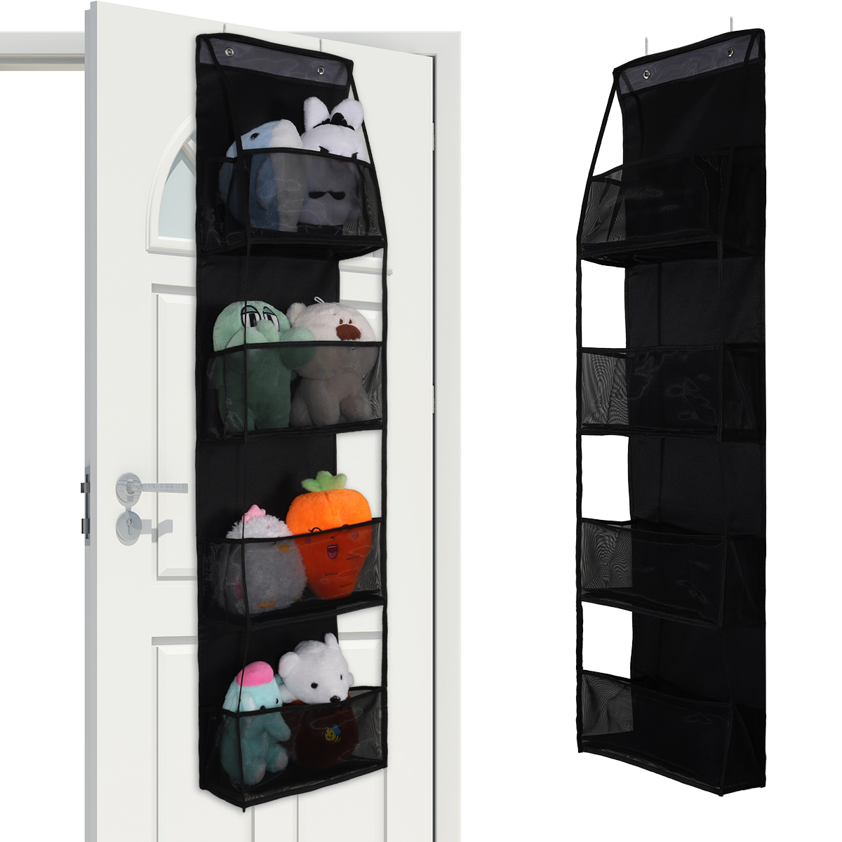1pc 4/6 couches sur la porte organisateur suspendu cosmétiques tenture murale rangement organisateur pour pépinière salle de bain placard chambre dortoir