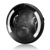 7"Round Motorcycle Headlight LED High Low Beam Lamp for BMW R1200 R Nine T Motorcycle: 2