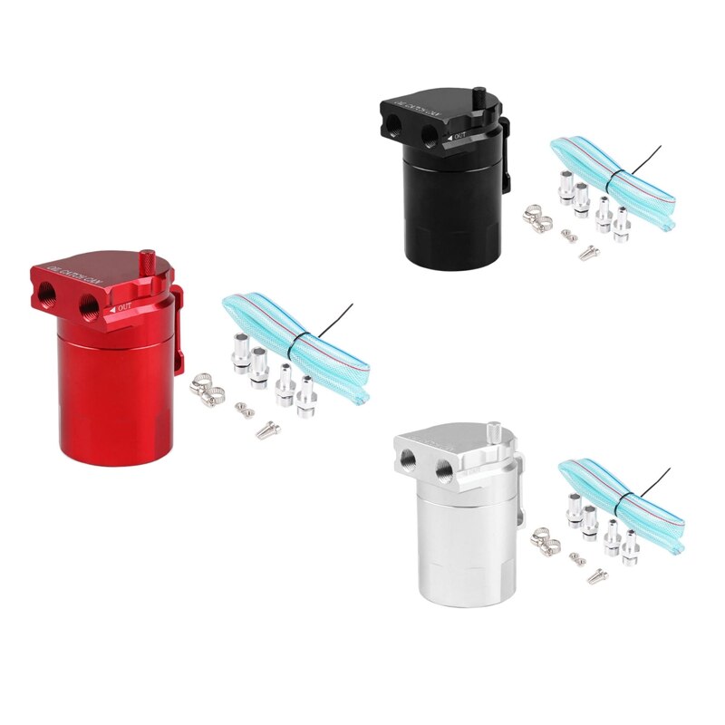 Dyno Racing Universal Oil Catch Can Engine Oil Catch Tank Aluminum Catch Can Oil Separator 300Ml