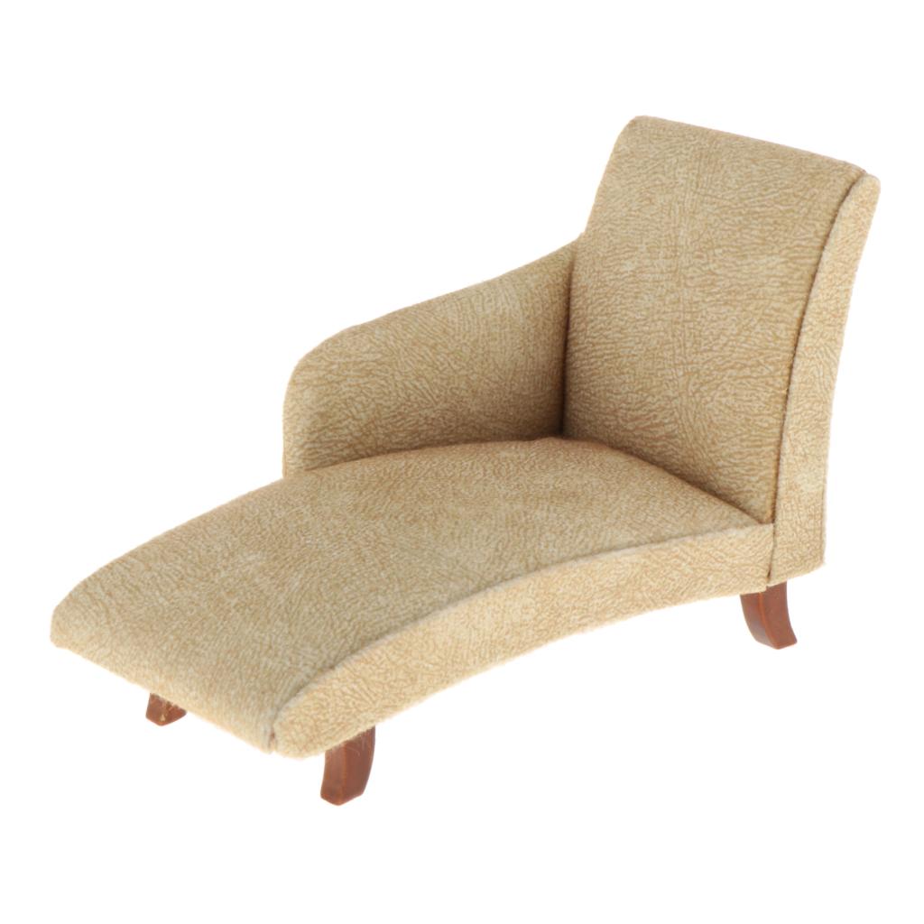 Dollhouse Miniature Sofa Couch Vintage Recliner Bedroom For Obitsu Ornament