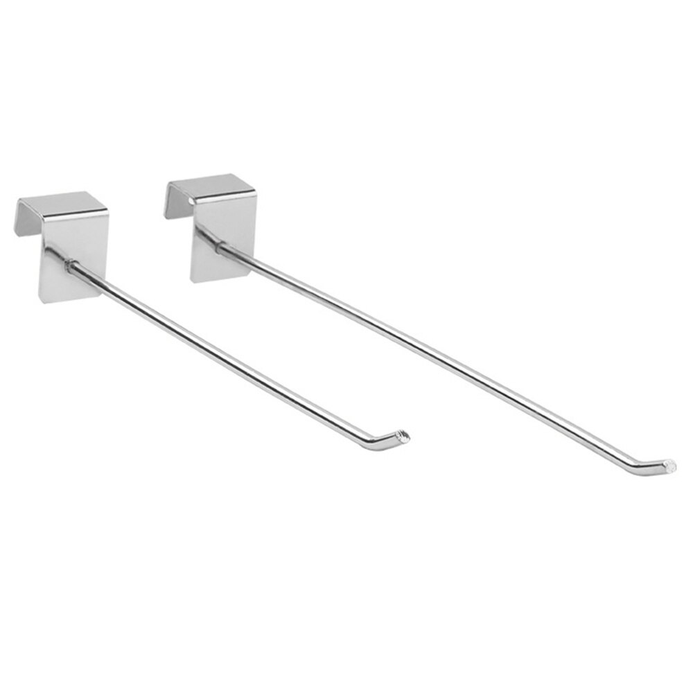 20PCS Metal Display Rack Square Tube Hooks Sturdy Goods Shelf Hooks for Supermarket Use Size 5cm Silver