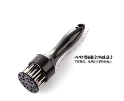 Beaf-mazo para carne, herramientas de cocina, martillo, tensor, cuchillo de acero inoxidable, 16/48 cuchillas: 16 pin black