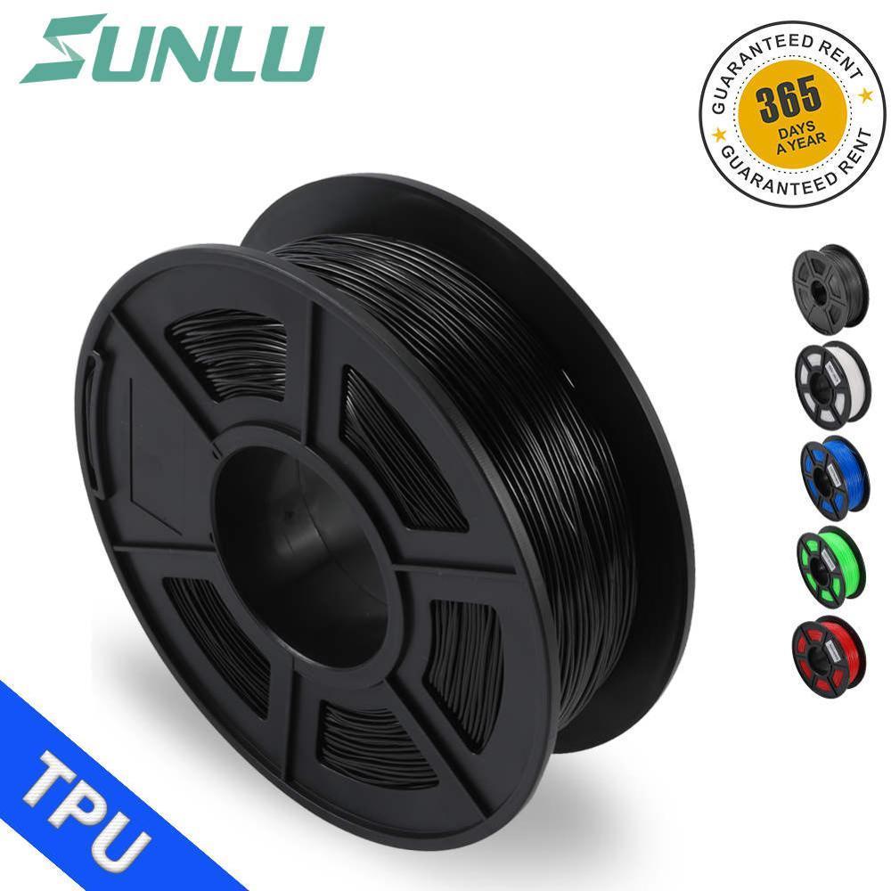 TPU flexibel Filament Für 3D Drucker 1,75mm Gute Für Druck freundlicher Schuhe Und Spielzeug SUNLU Hohe Quanlity TPU flexibel Filament: flexibel-Schwarz