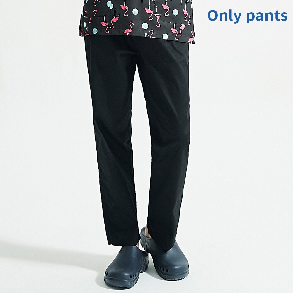 Korte Mouwen Schoonheidssalon Werk Suits Vrouw 100% Katoen Afdrukken Scrubs Tops/Broek Kostuum V-hals Scrubs Uniformen vrouwen: pants / XXL