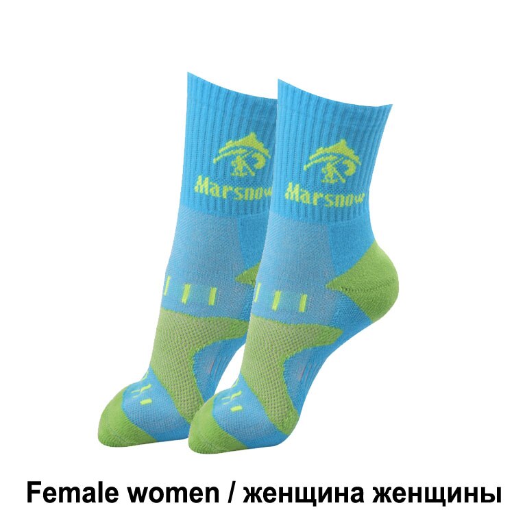 Termisk skiløb sokker til mænd kvinder isoleret opvarmet støvle snow snowboard sokker til ekstreme temperaturer: Kvinder blå