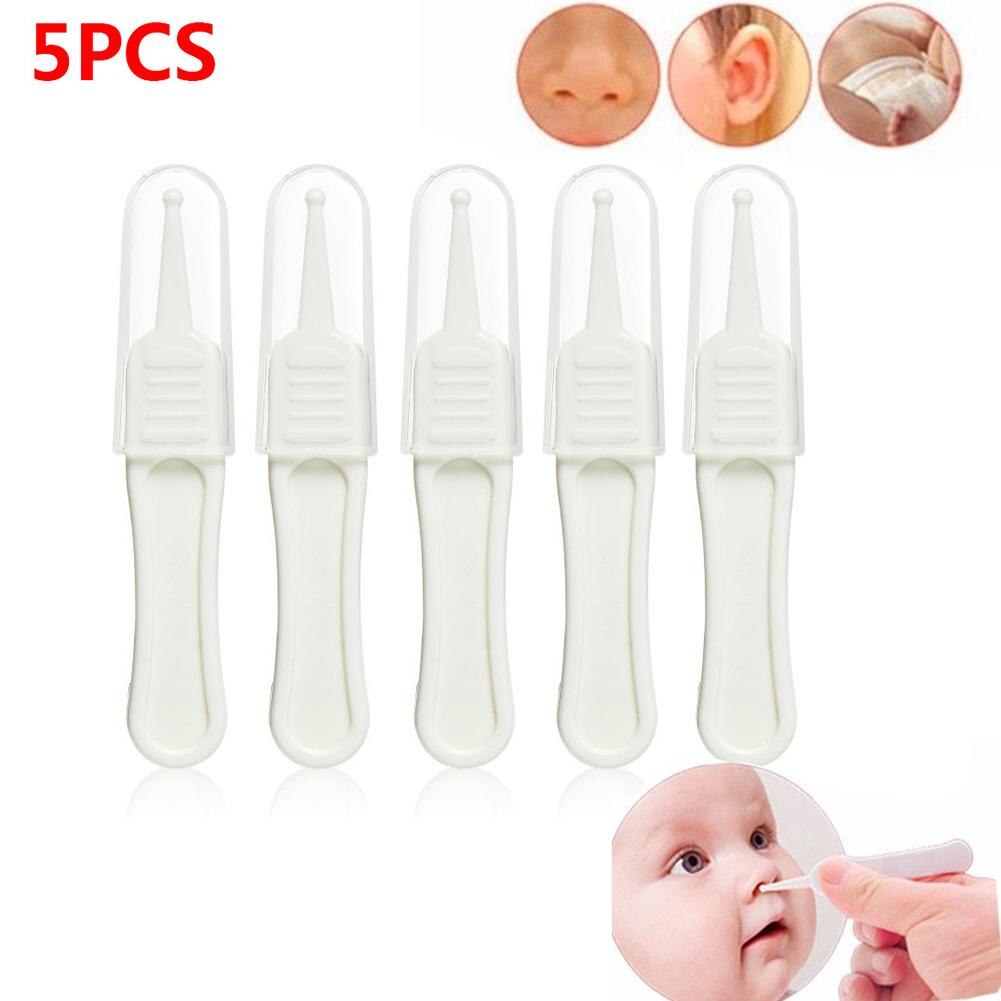 5 stk baby pleje øre næse navle rengøring pincet sikkerhed pincet plast rengørings klip: Default Title