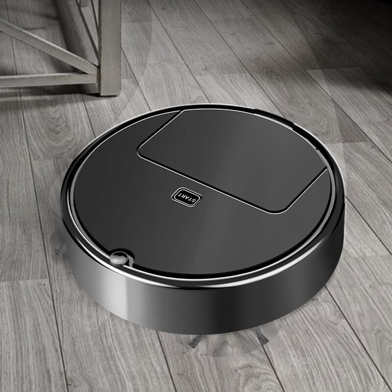 3 in 1 slimme stofzuiger thuiskantoor ing robot zuigmachine 1200pa nat-droog stofzuiger, zwart