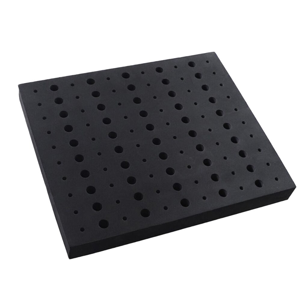 Foam Router Bits Storage Tray Tool Box Organizer 11x13 inch 60x 1/4" and 50x 1/2", Organize and Secure up to 110 Bits