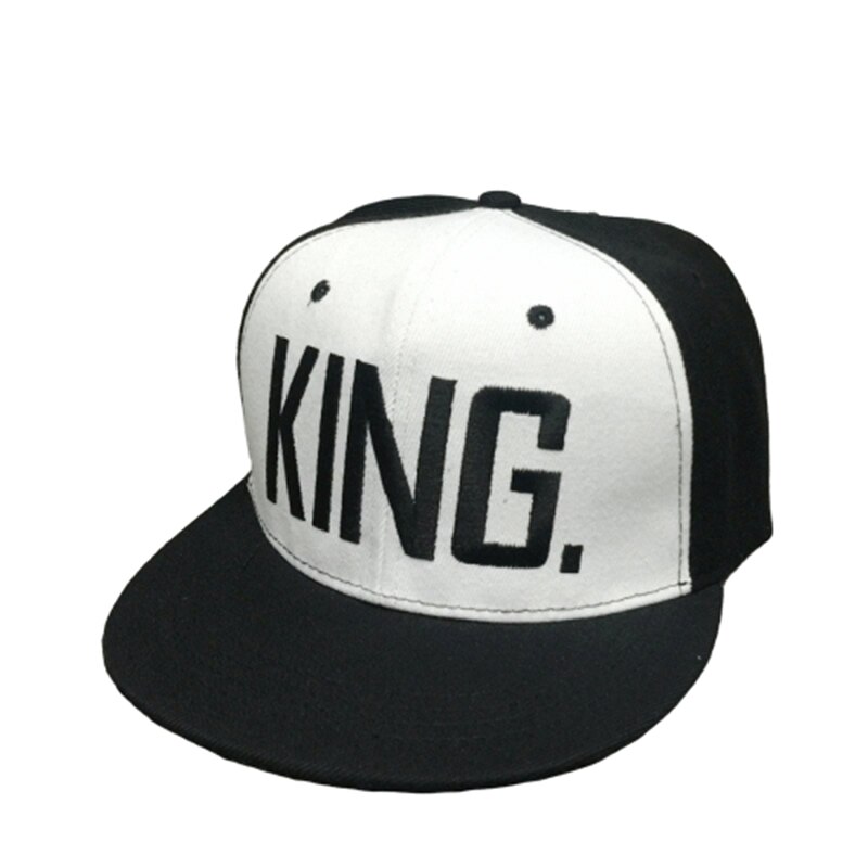 Gorra de béisbol para hombre y mujer, gorro de béisbol con estampado de King Queen y Bordado de letras, estilo hip hop, para deportes al aire libre, unisex: black KING