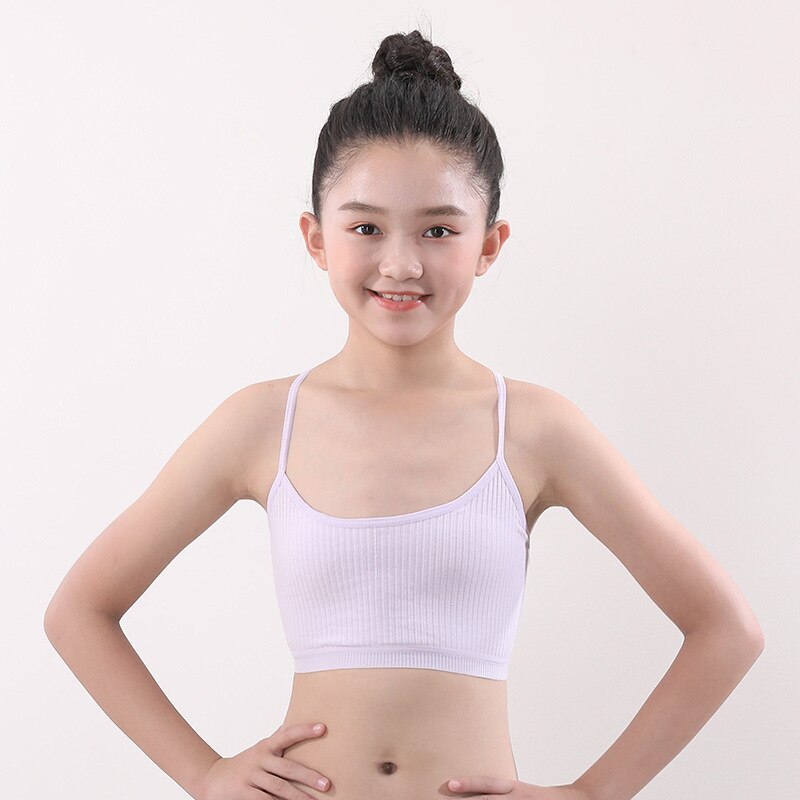 3pcs/lot Girls Training Bras Young Girl Bra Cotton Teenage Underwear for Kids Summer Teens Puberty Clothing Underwear for Girls: 3