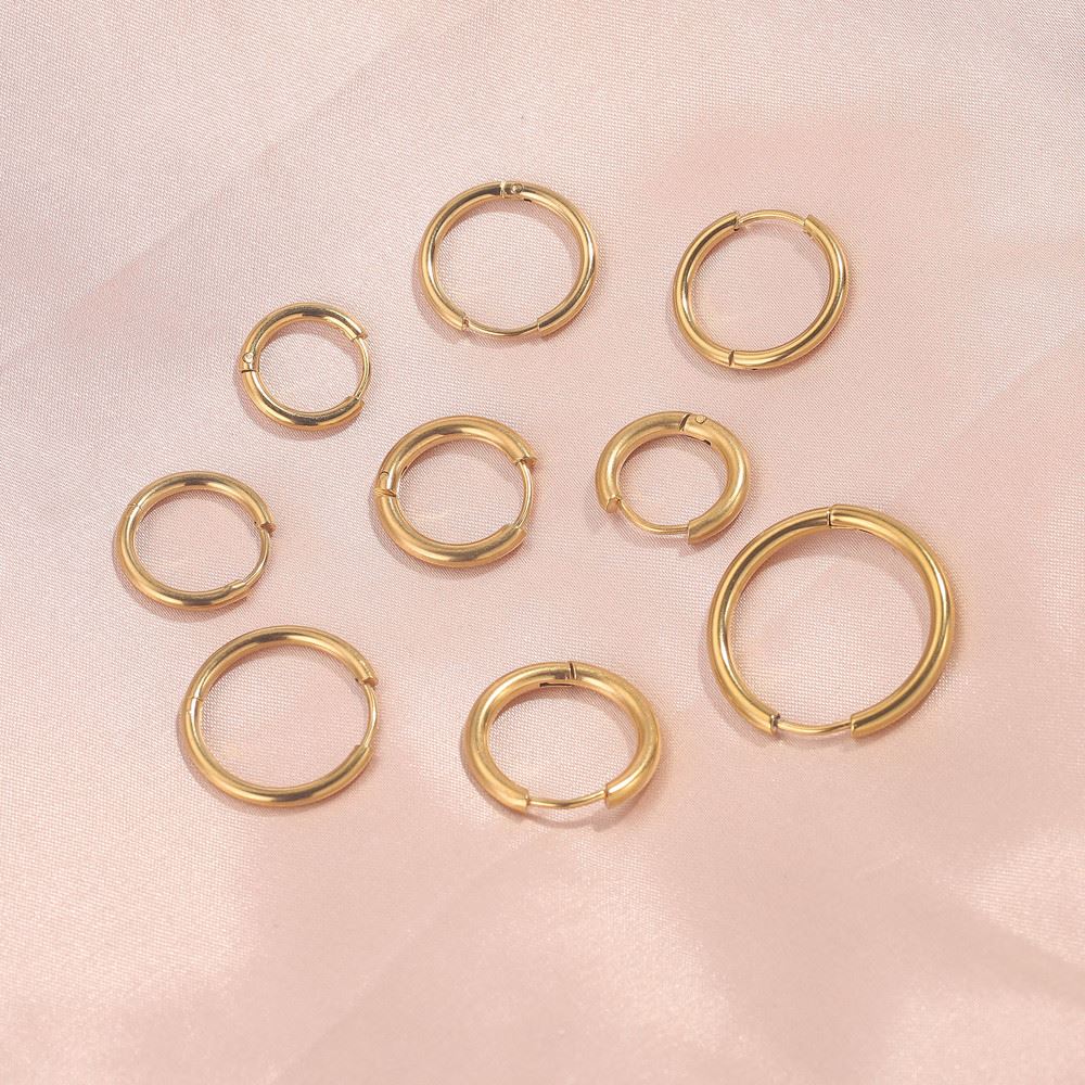 Petites boucles d'oreilles en acier inoxydable pour femmes et hommes, 10 pièces, bijoux à la , , connecteur, accessoires de fabrication de bijoux à faire soi-même