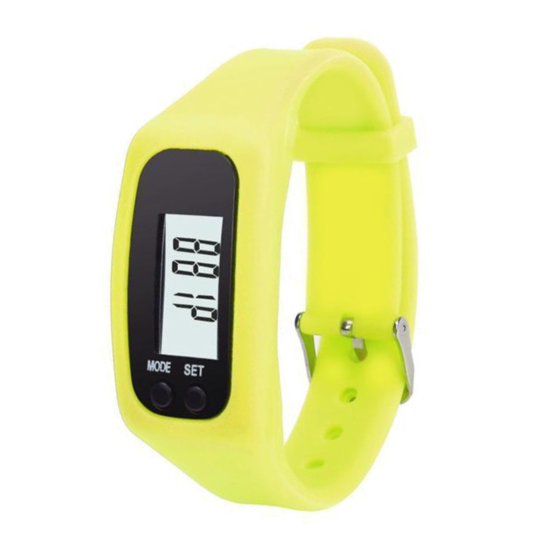 Digital LCD Smart Sports Pedometers Run Step Walking Distance Calorie Counter 12 / 24 hours time display Sport Watch Bracelet