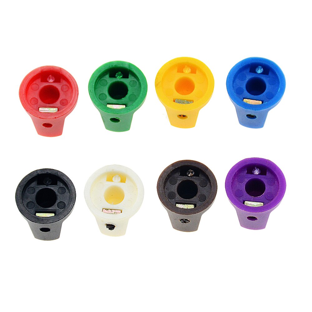 10 Pcs Kleurrijke Plastic Knop Met 6.35 Mm Shaft Hole Diameter 1510 Clone Potentiometer Pedaal Cap Gitaar Cap KN-19