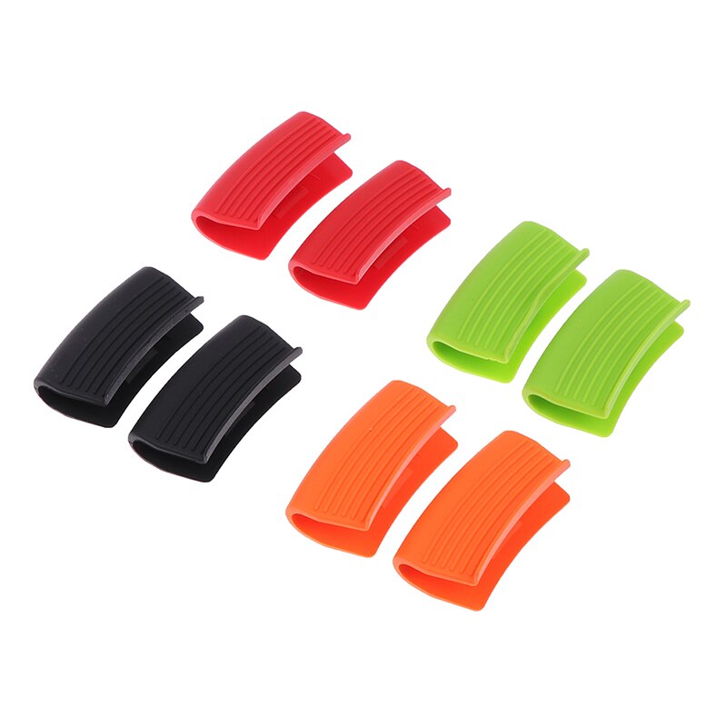 2 Stuks Silicone Hittebestendige Clip Non-Slip Handvat Cover Anti-Brandwonden Warmte Pot Clips Darm Magnetron handschoenen Keuken Gadgets