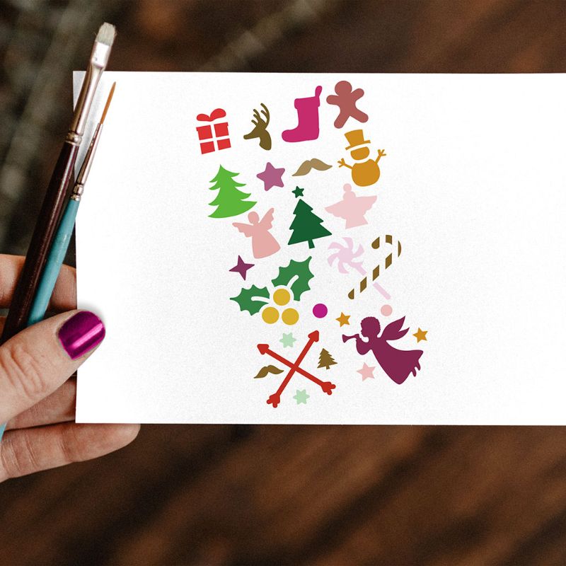 24 Stks/set Hollow Tekening Sjabloon Stencil Schilderen Embossing Scrapbooking Diy