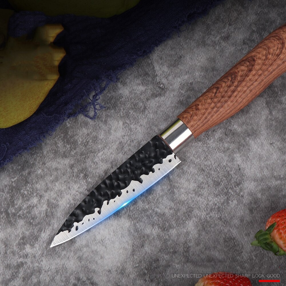 Köksknivar fruktkniv kockknivar japansk högkolhaltig rostfritt stål imitation damaskus mönsterkniv
