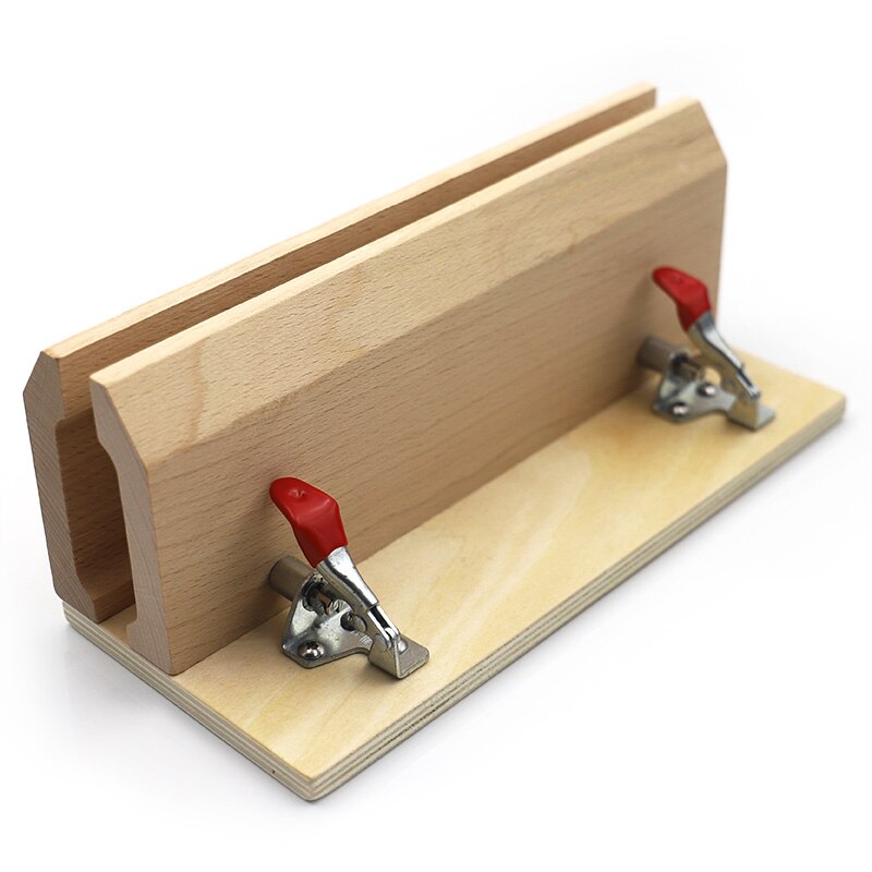 QJH-Herramienta de costura de cuero de caballo cosido a mano, abrazadera de poni para mesa, bricolaje, herramienta de barre de madera de haya: Default Title