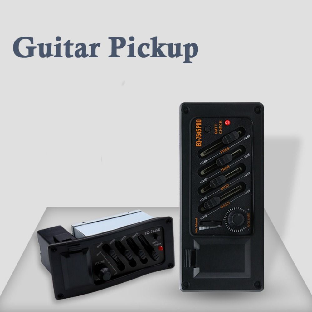4-bands gitaar pick-up EQ 7545R equalizer tuner akoestische gitaar voorversterker versterker gitaaraccessoire verstelbare EQ equalizer