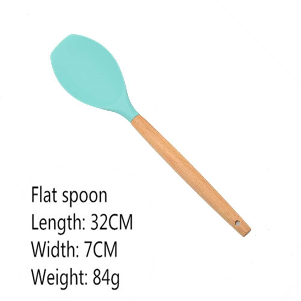 Measure Cup Double End Eight Stalls Adjustable Scale Measuring Spoons Metering Spoon Baking Tool Kitchen Accessories Gadgets: Tiffany Green-PTS