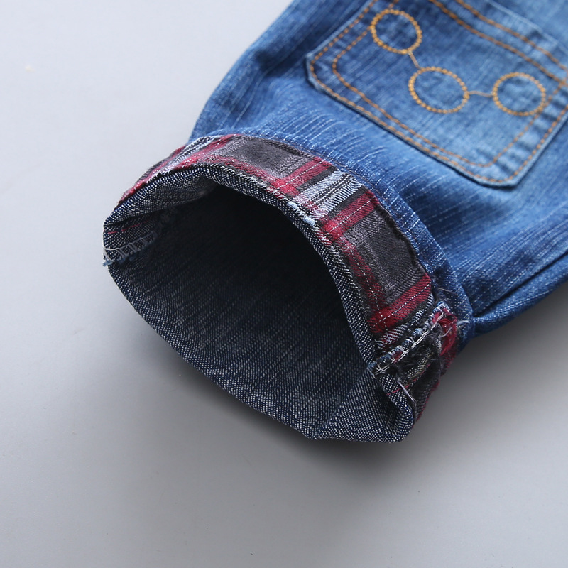 DIIMUU Baby Boys Girls Denim Overalls Children Clothing Patchwork Cartoons Casual Jeanpant Long Trousres Kids Jumpsuits