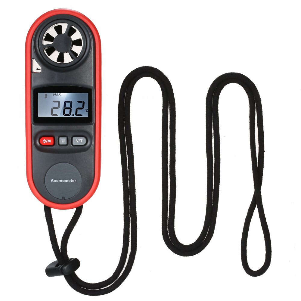 Mini Digital Anemometer Beaufort Scale IP67 Thermometer Handheld Anemometro Air Velocity Wind Temperature Speed Indicator