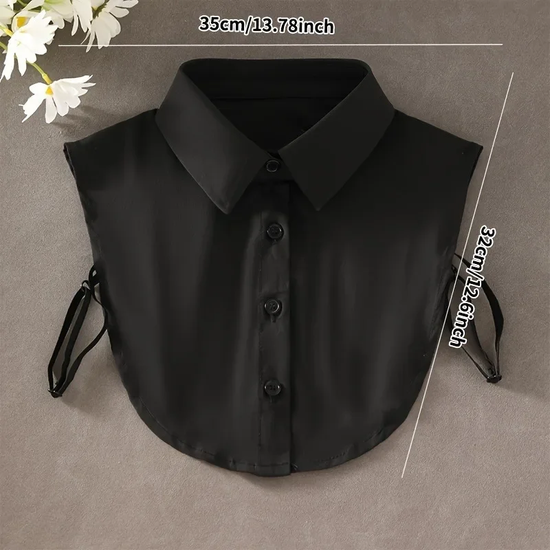 A detachable striped collar shirt vest with a pointed collar to prevent exposure and multifunctional decoration
