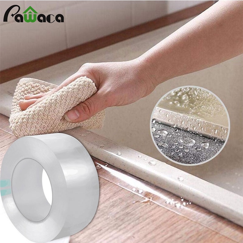 Selbst-klebeband Küche Waschbecken Wasserdichte Mehltau Starke transparent Band Schlecht Badewanne Wc Lücke Streifen Schwimmbad Wasser Dichtung