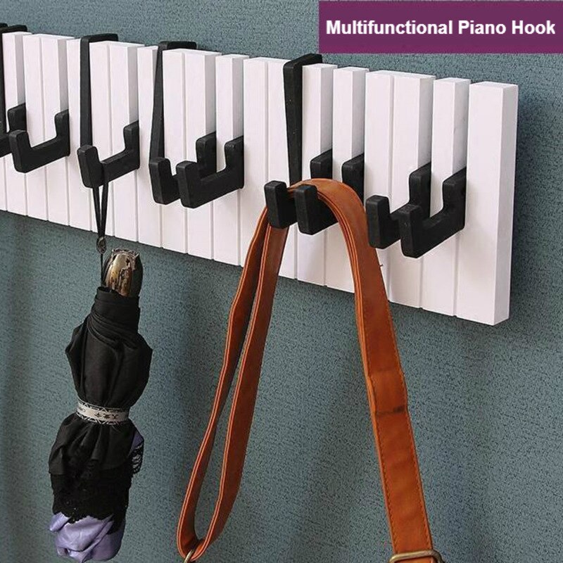 Portemanteau mural en bois, porte-manteau pour clés de Piano, porte-manteau mural, décoration murale, porte-clé, porte-chapeaux, étagère de rangement en bois
