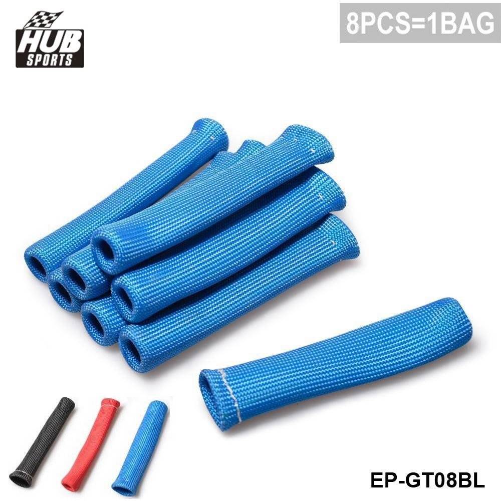 8 cyl varmebeskyttelses ærme ærme tændrør wire bagagerum blå til toyota 90-95 pickup 3.0l v6 91 hu-gt08: Blå
