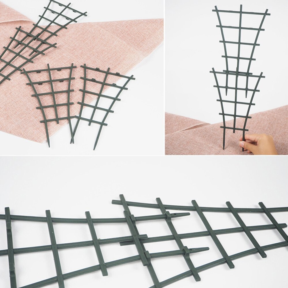 2 stk /6 stk buet diy plast plantestøtteramme pottebrakett hylle klatreblomst fast plante hage vinstokker feste