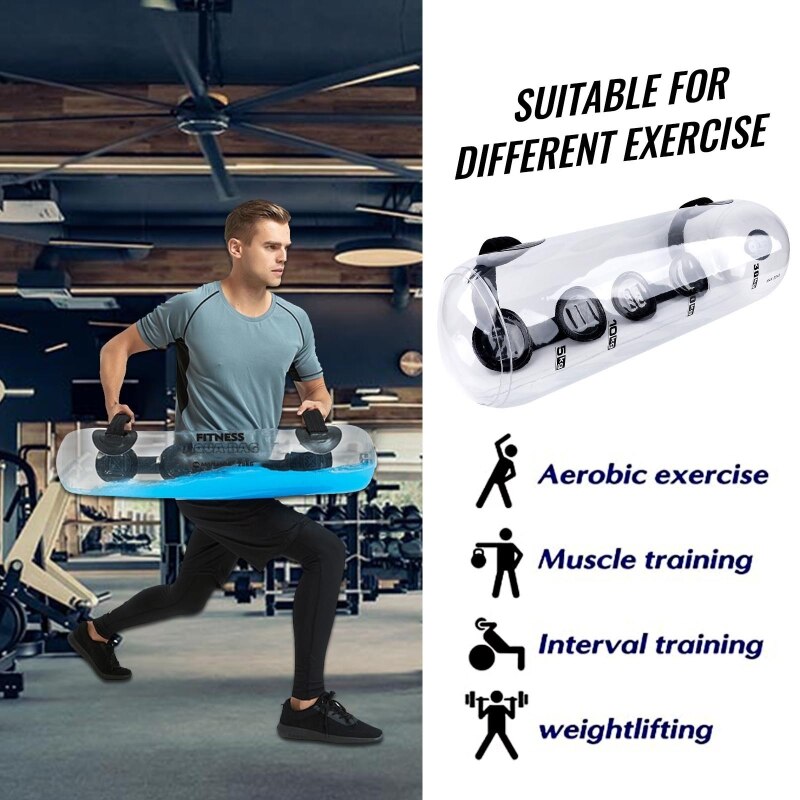 Water Filled Workout Weight Aqua Bag Training for Home Gym Workout Sand Bag Training Sandbag Alternative Portable Weight