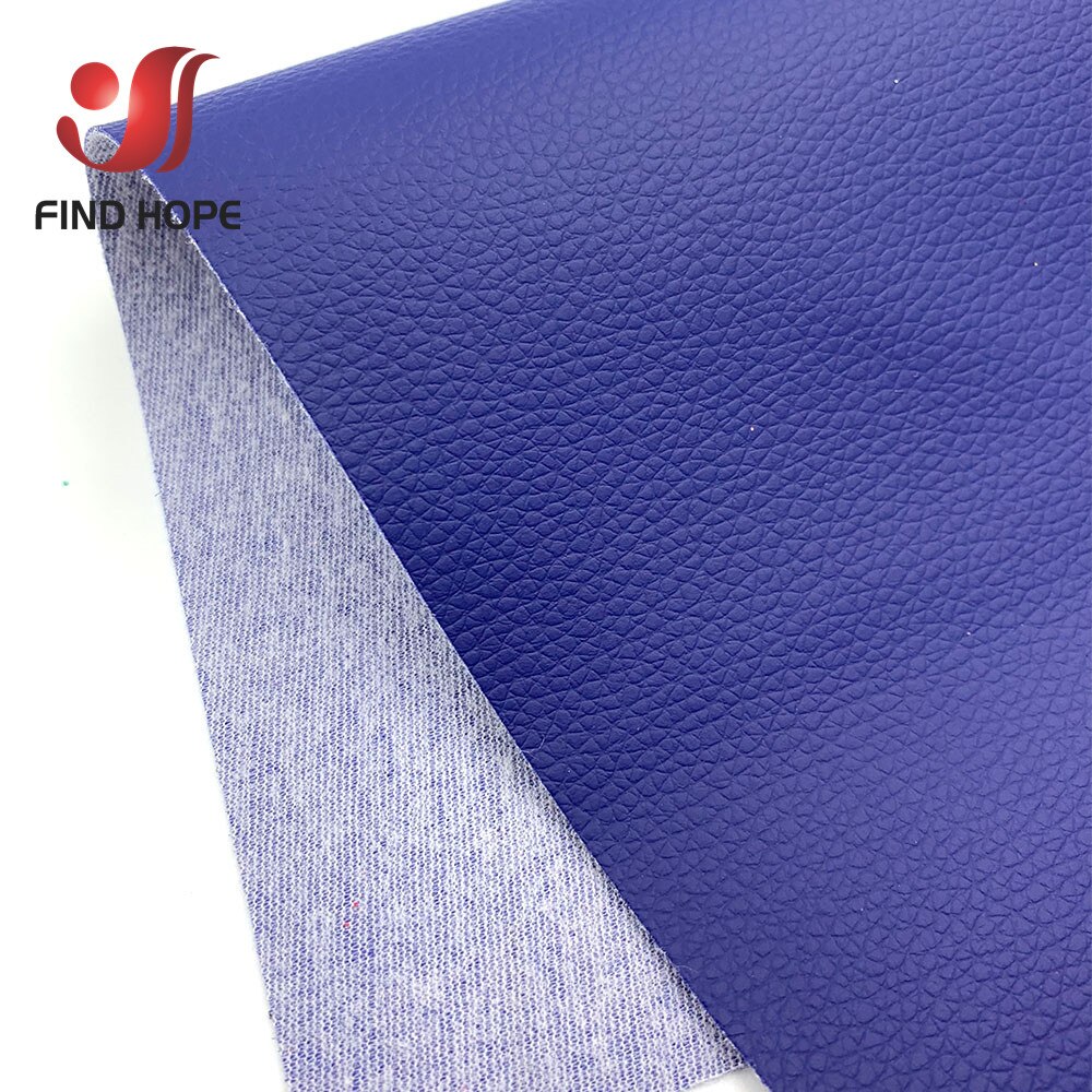 Door Meter 100*135Cm Litchi Kunstleer Pu Kunstleer Stof Vinyl Auto Bekleding Zak Sofa Oorbel Naaien Diy 39*54Inch: Sapphire blue