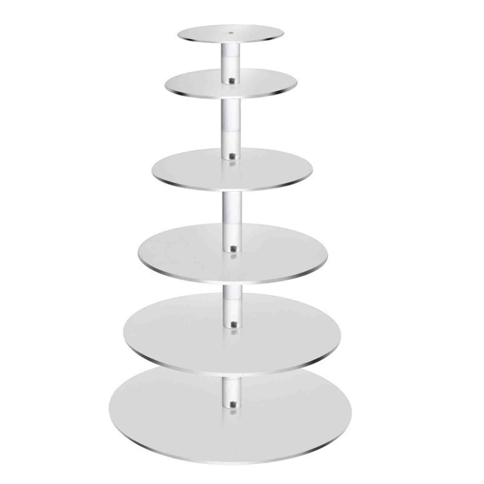 3/4/5/6 Tier Cake Houder Ronde Acryl Cupcake Cake Stand Monteren Demonteren Thuis Verjaardag Gereedschap Party Stand decoratie: 6 Layers