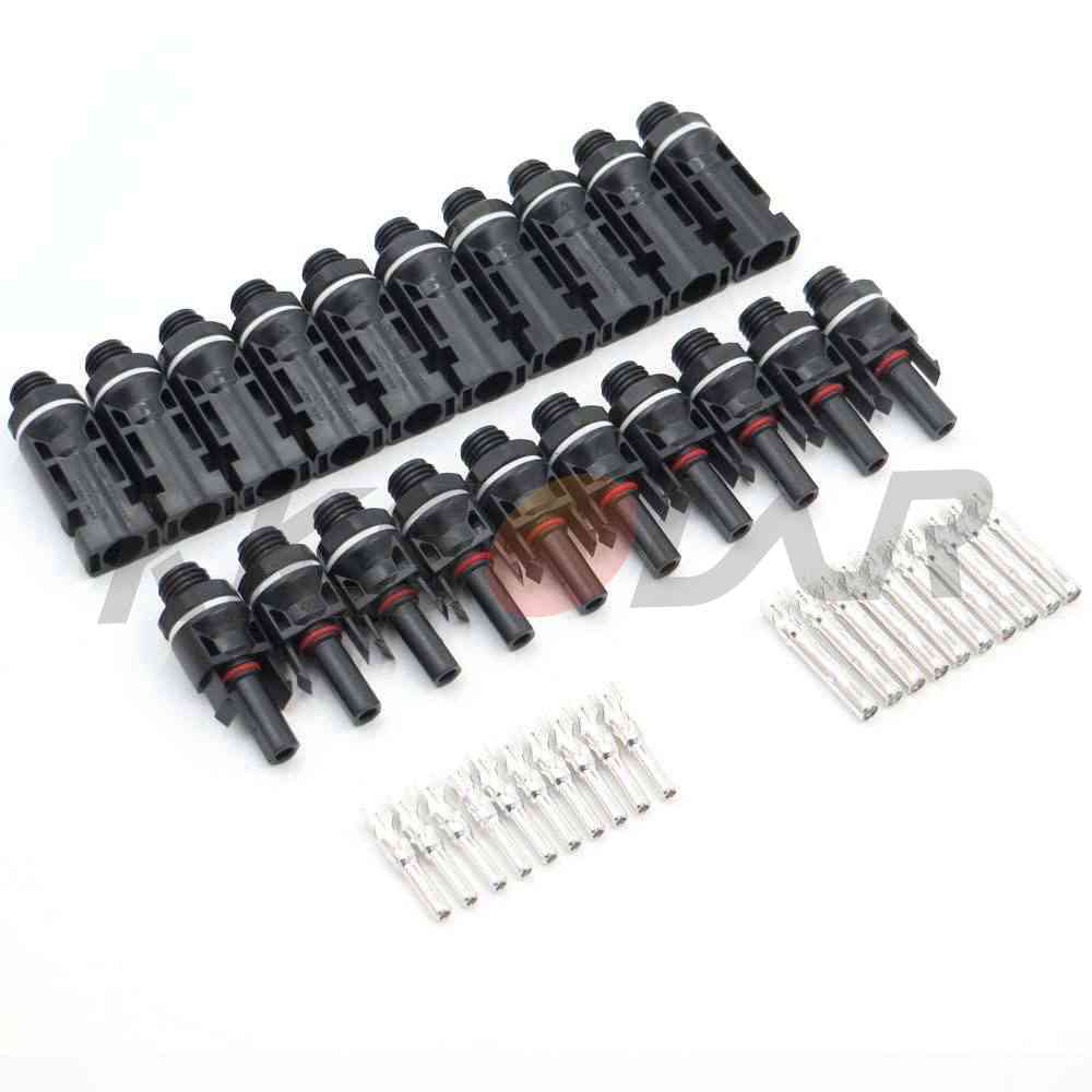 Solar Panel Mouted Connector for inverter M12 Thread Solar Panel Connector Pairs Male Female DC Solar Inverter Connector