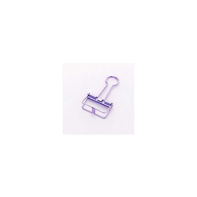 1Piece Colour Metal Clips folder Binder clip Exquisite Ticket clip Food packaging Stationery school office Supply: Medium purple